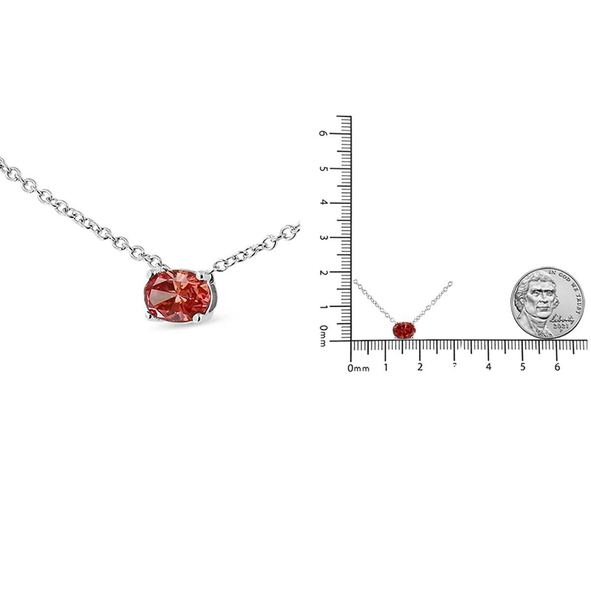 Haus of Brilliance 3/8ctw. Red Lab Grown Diamond Pendant