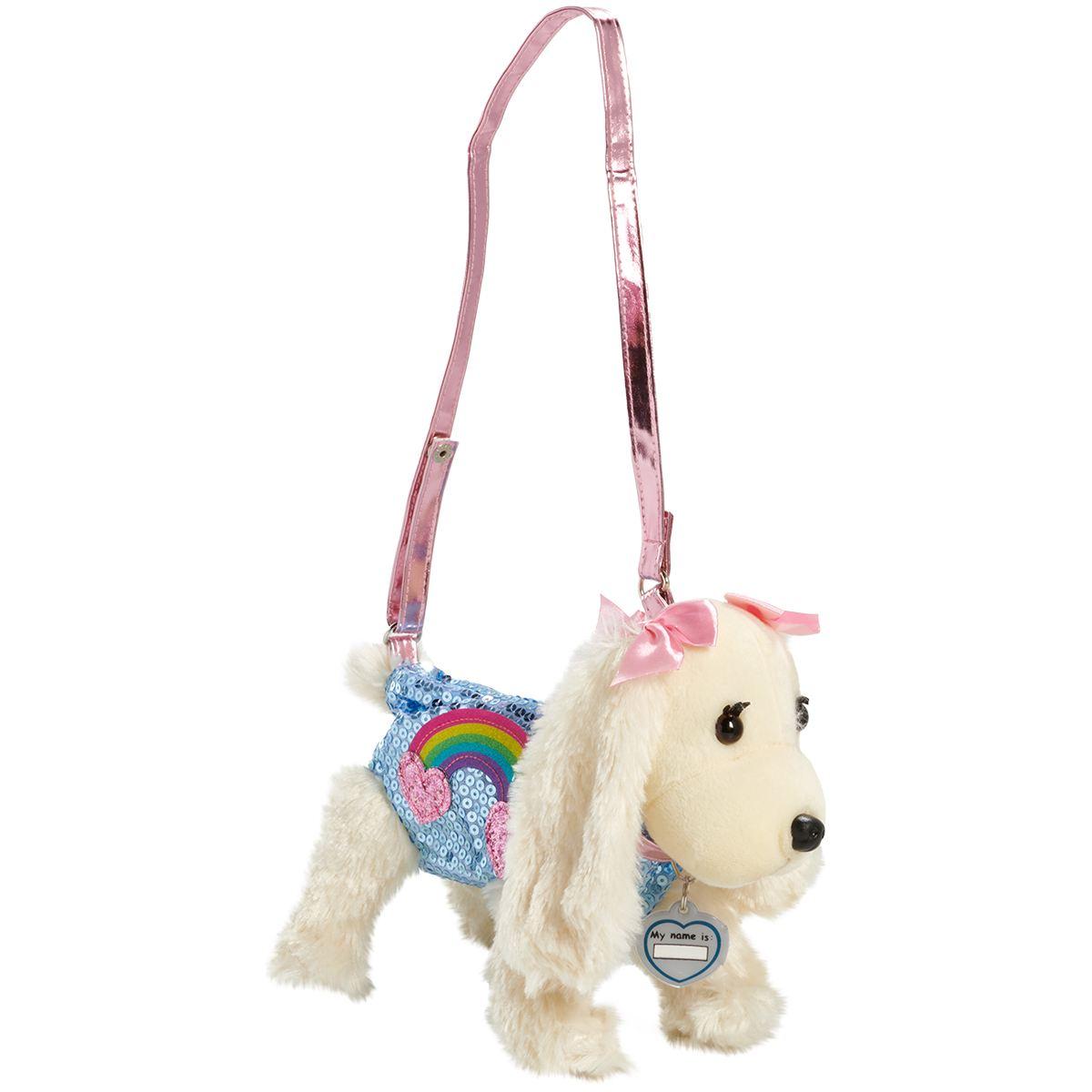 Girls Poochie & Co. Lizzie Dog Sequin Glitter Bag