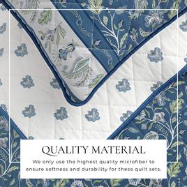 FreshFolds Indira 3pc. Reversible Floral Bordered Quilt Set