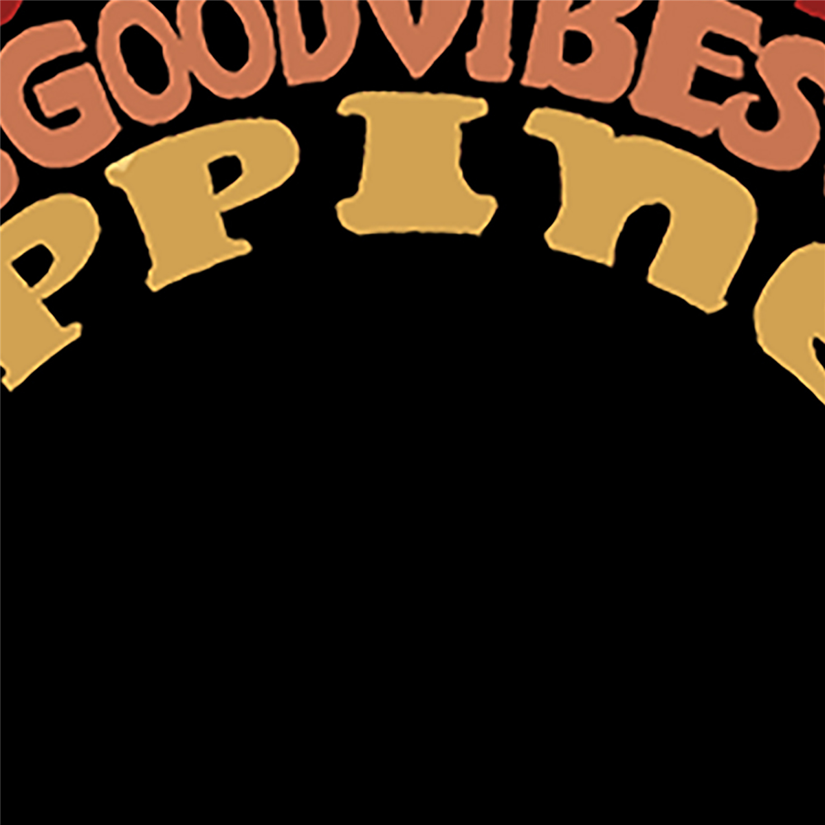 Womens LA Pop Art Good Vibes Word Art Long Sleeve Graphic Tee