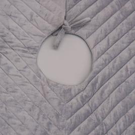 National Tree 60in. Quilted Velvet Silver Tree Skirt