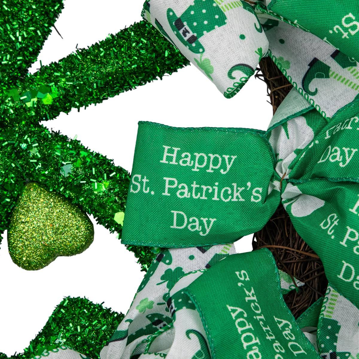Northlight Seasonal Ribbons & Shamrocks St. Patrick''s Day Wreath