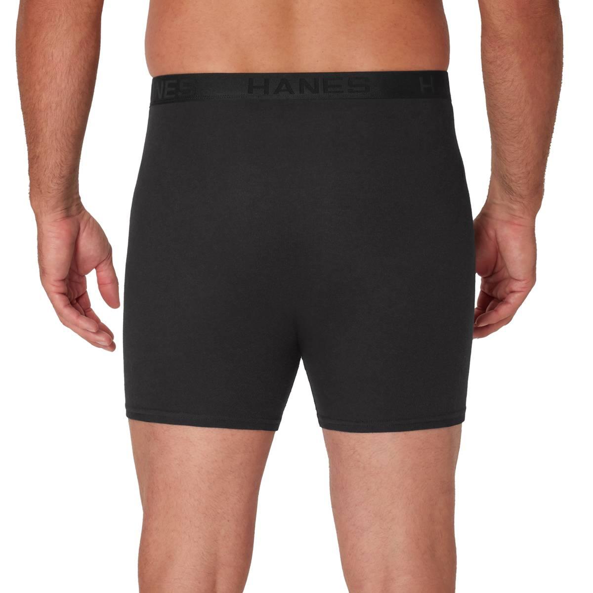 Mens Big & Tall Hanes Ultimate® Boxer Briefs - Black/Grey