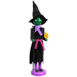 Northlight Seasonal 14in. Green Witch Wooden Halloween Nutcracker