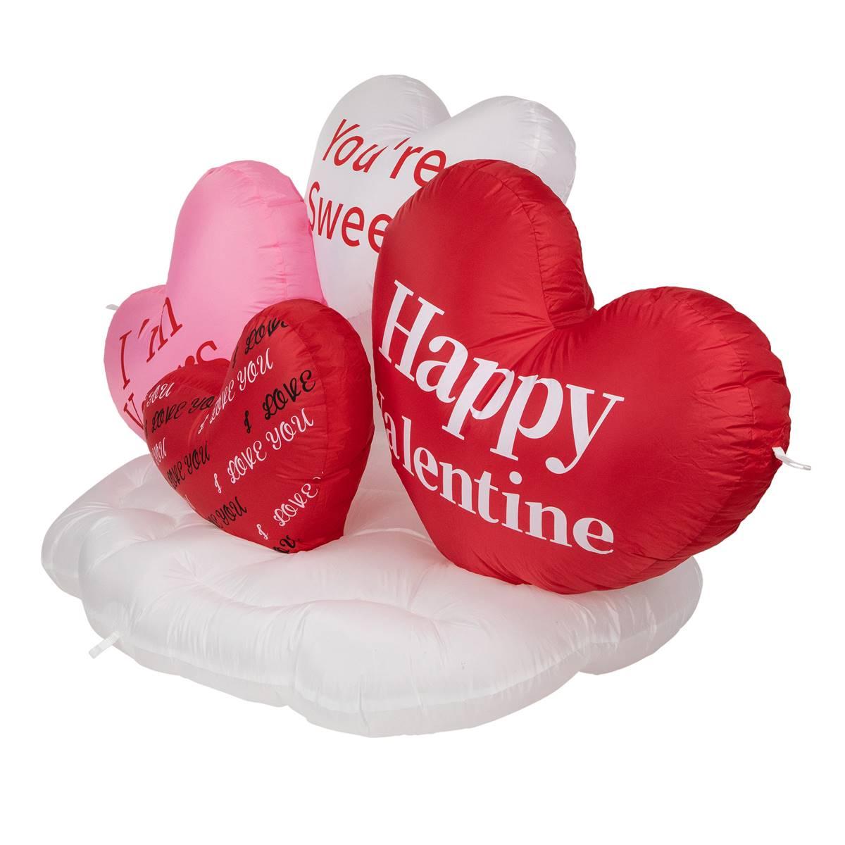 Northlight Seasonal 5' Inflatable Valentine's Day Hearts Decor