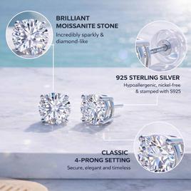 Saffron 1ctw. Moissanite Stud Earring