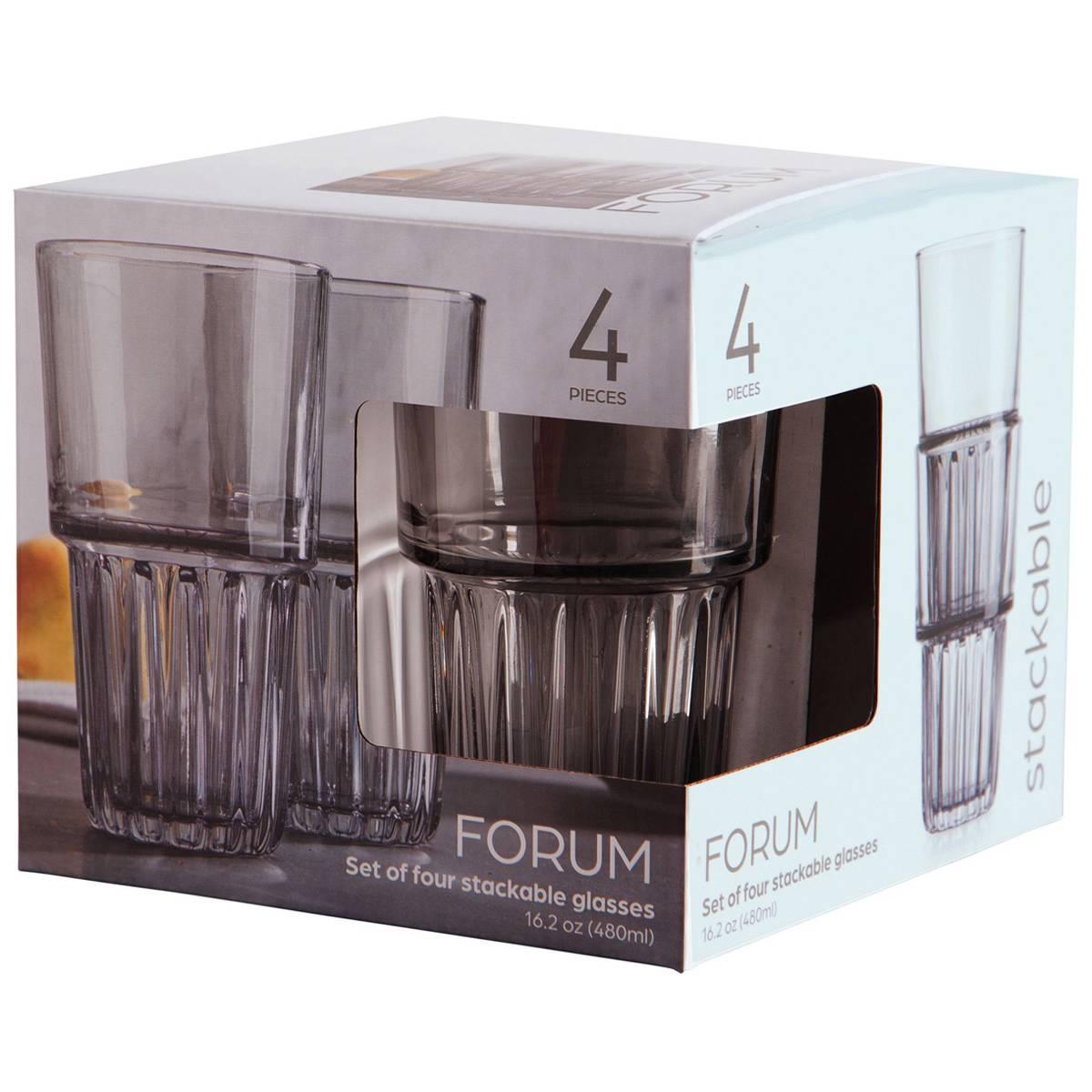 Forum Smoke 16.27oiz. High Ball Glasses - Set of 4
