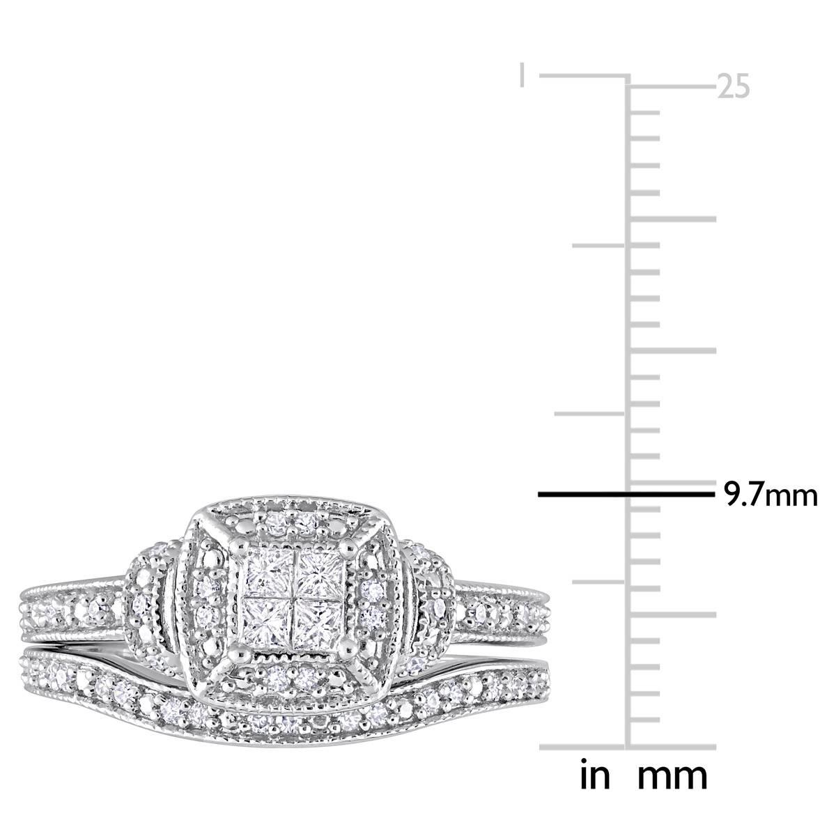 Diamond Classics™ 1/3ctw. Princess Diamond Bridal Ring Set