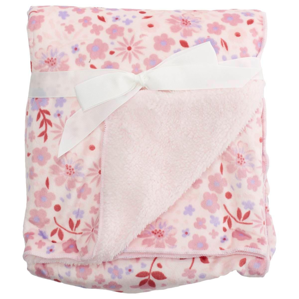 Rene Rofe(R) Reversible Floral Plush Sherpa Blanket