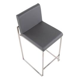 LumiSource Fuji Contemporary High Back Counter Stools - Set of 2