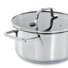 BergHOFF Helix Stainless Steel 7.25in. Stockpot w/ Glass Lid