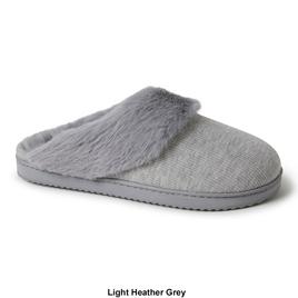 Womens Dearfoams® Dahlia Rib Knit Scuff Slippers