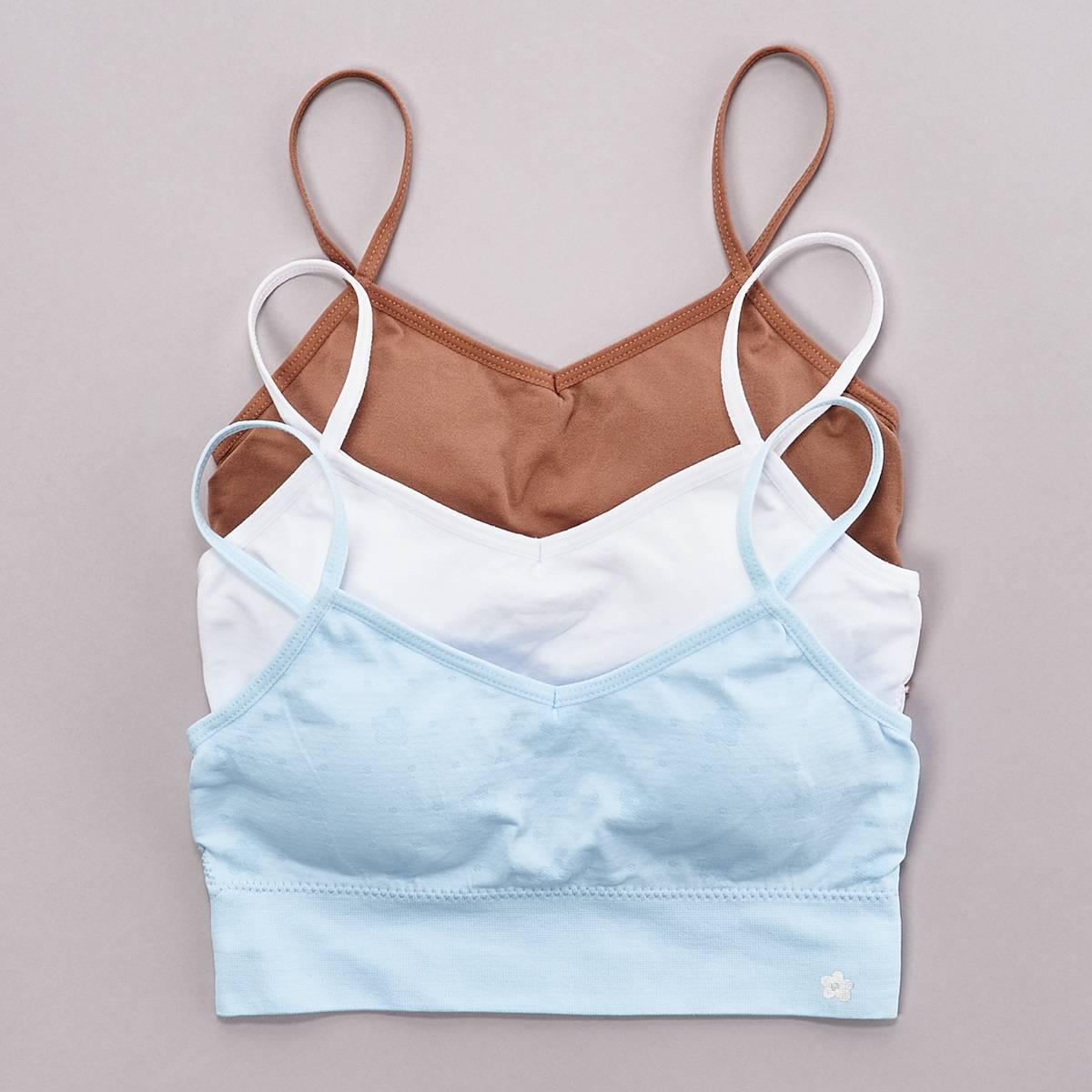 Girls Limited Too(tm) 3pk. Seamless Floral/Solid Bralettes