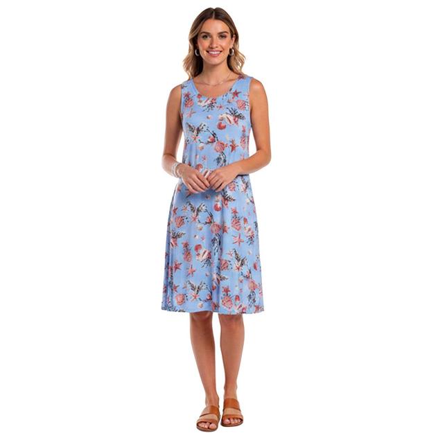 Petite Architect® Sleeveless Coastal Seashell Shift Dress
