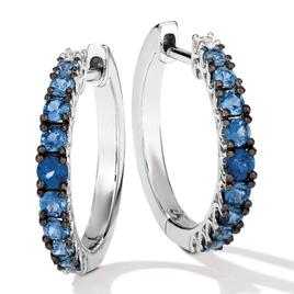 Le Vian(R) Denim Ombre(R) & White Sapphire Hoop Earrings