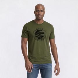 Mens Proud To Salute Short Sleeve USA Tee - Military Green