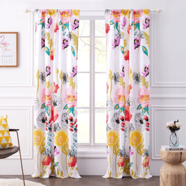Greenland Home Fashions(tm) Watercolor Dream 2pc. Curtain Panel Set