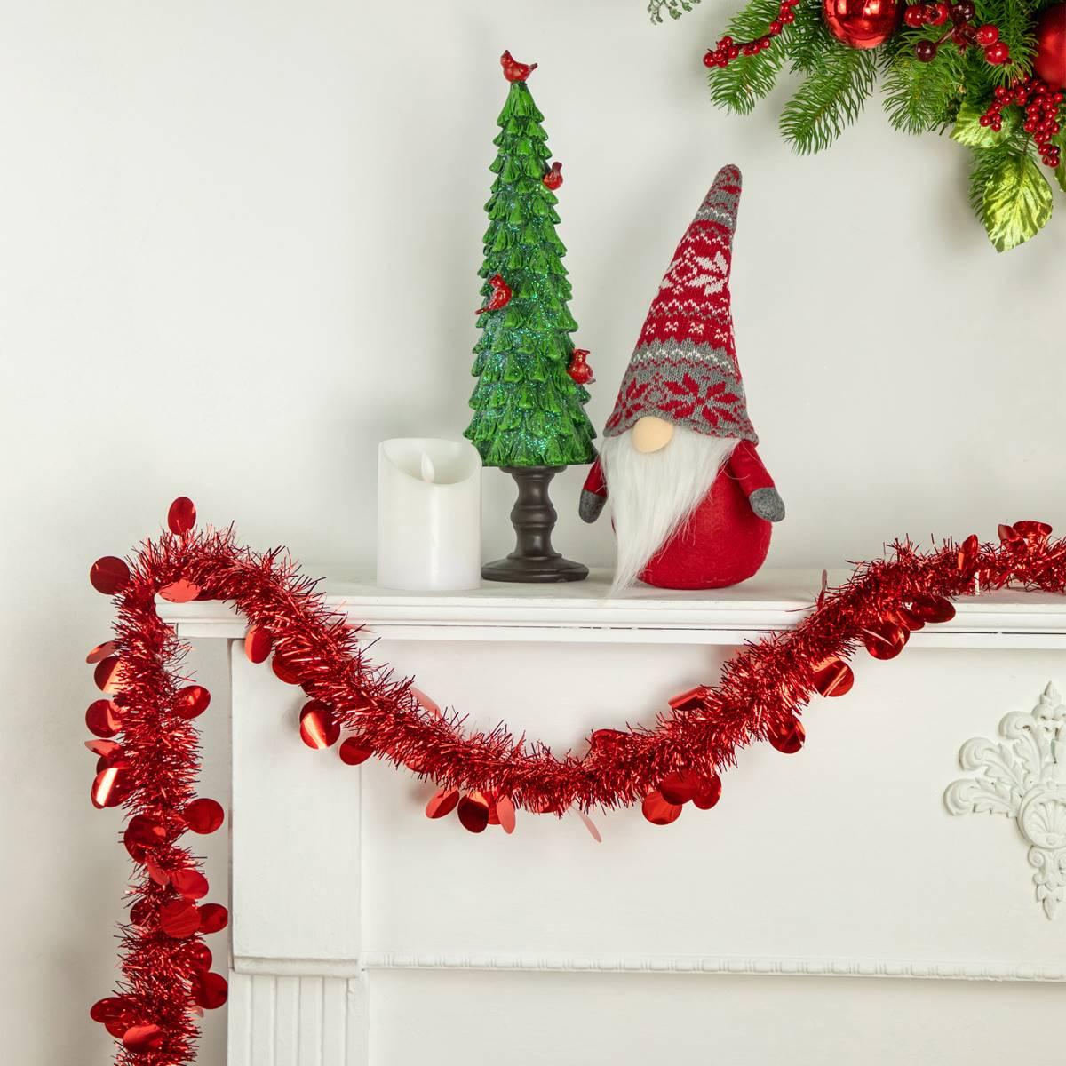 Northlight Seasonal 50ft. Red With Polka Dots Tinsel Garland