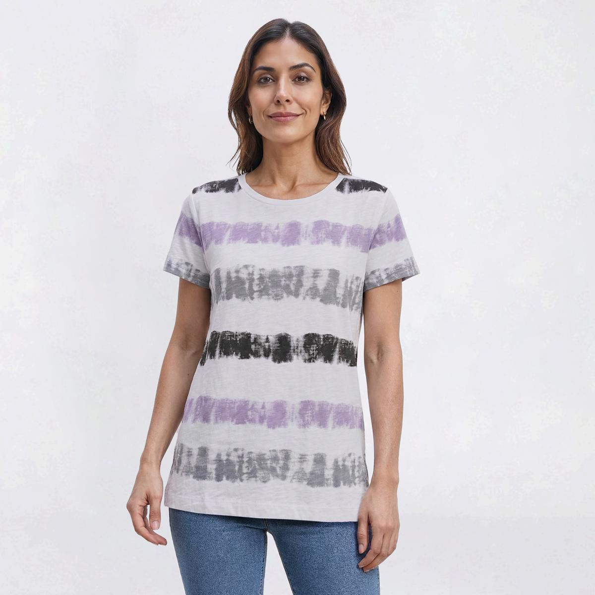 Womens Architect® Short Sleeve Horizontal Tie Dye Tee