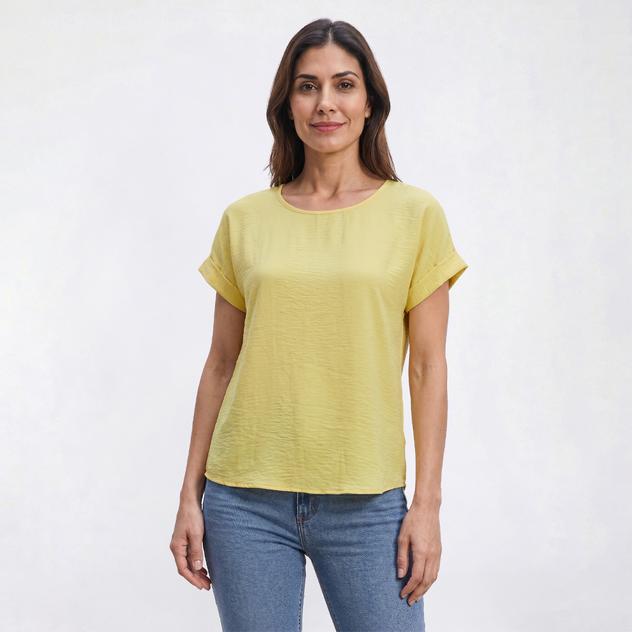 Womens Ninety Clothing Short Sleeve Airflow Round Neck Tee