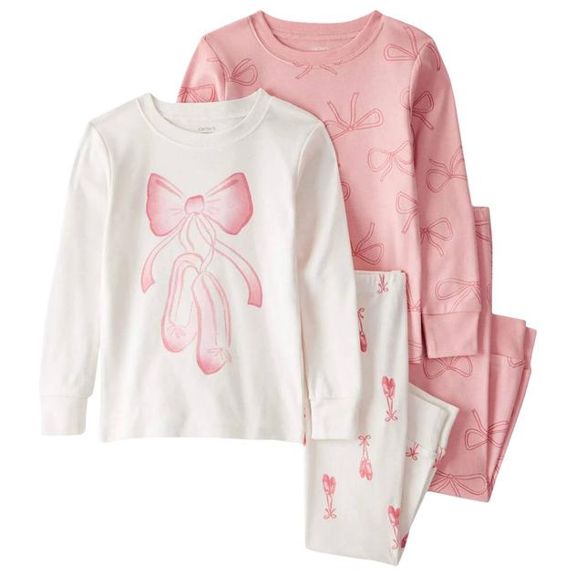 Toddler Girl Carter’s® 4pc. Ballerina Bows Pajama Set