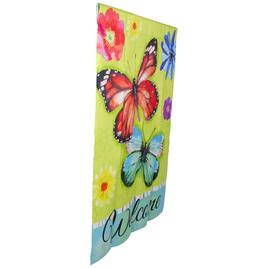 Northlight Seasonal Welcome Butterflies Green Outdoor House Flag