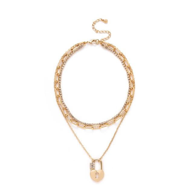 Roman Gold-Tone Cup Chain/Rolo Chain/Paper Clip Chain Necklace