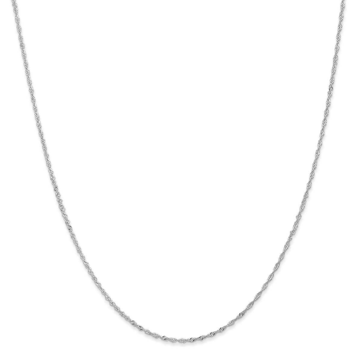 Gold Classics(tm) 1.1mm. 14k White Gold Singapore Necklace