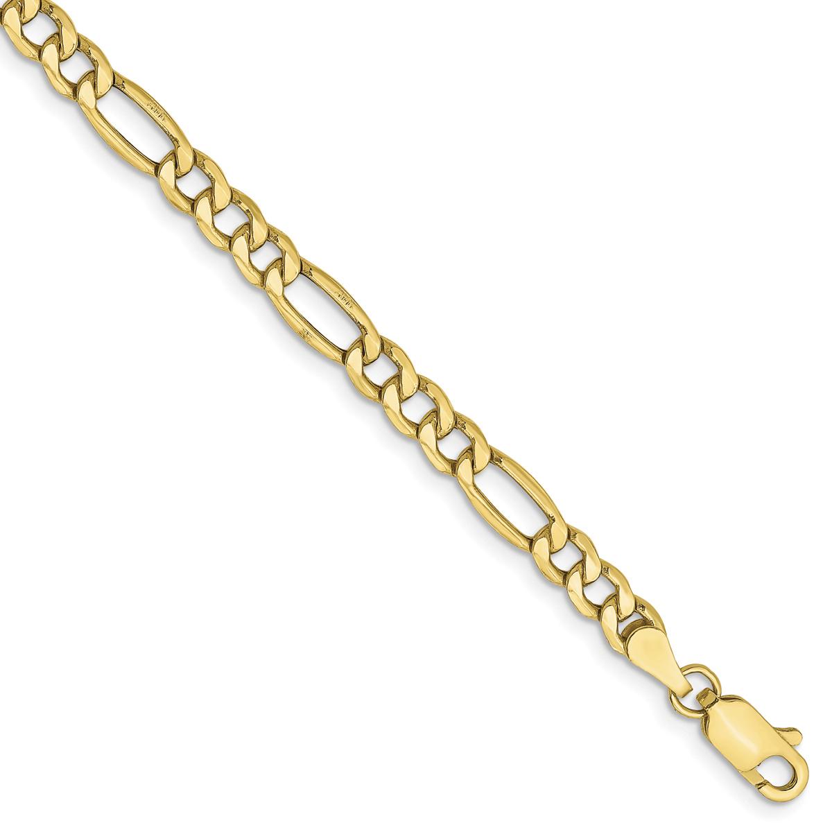 Unisex Gold Classics™ 10kt. 4.4mm 18in. Semi-Solid Figaro Chain