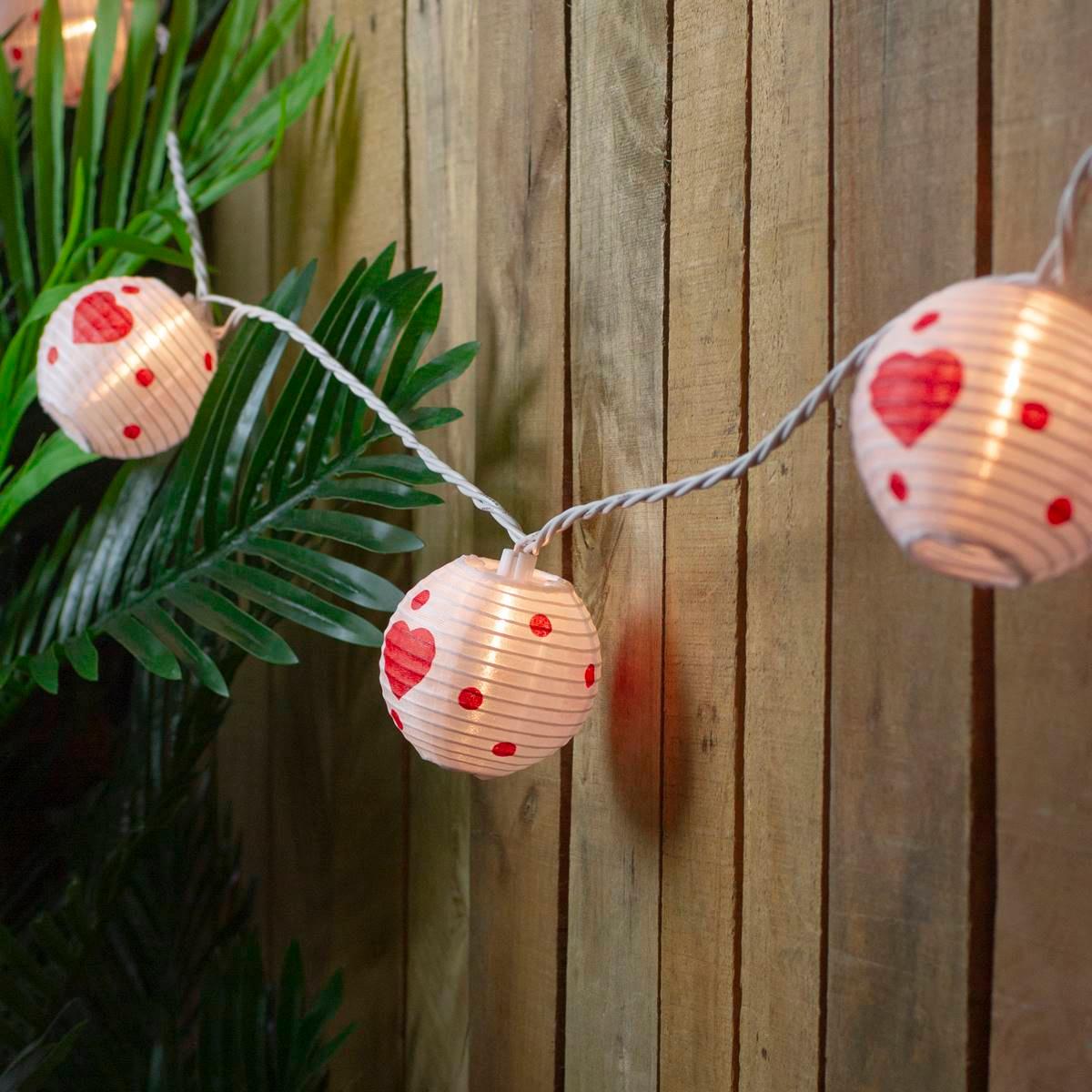 Northlight Seasonal 10ct. Valentine's Day Heart Paper Lanterns