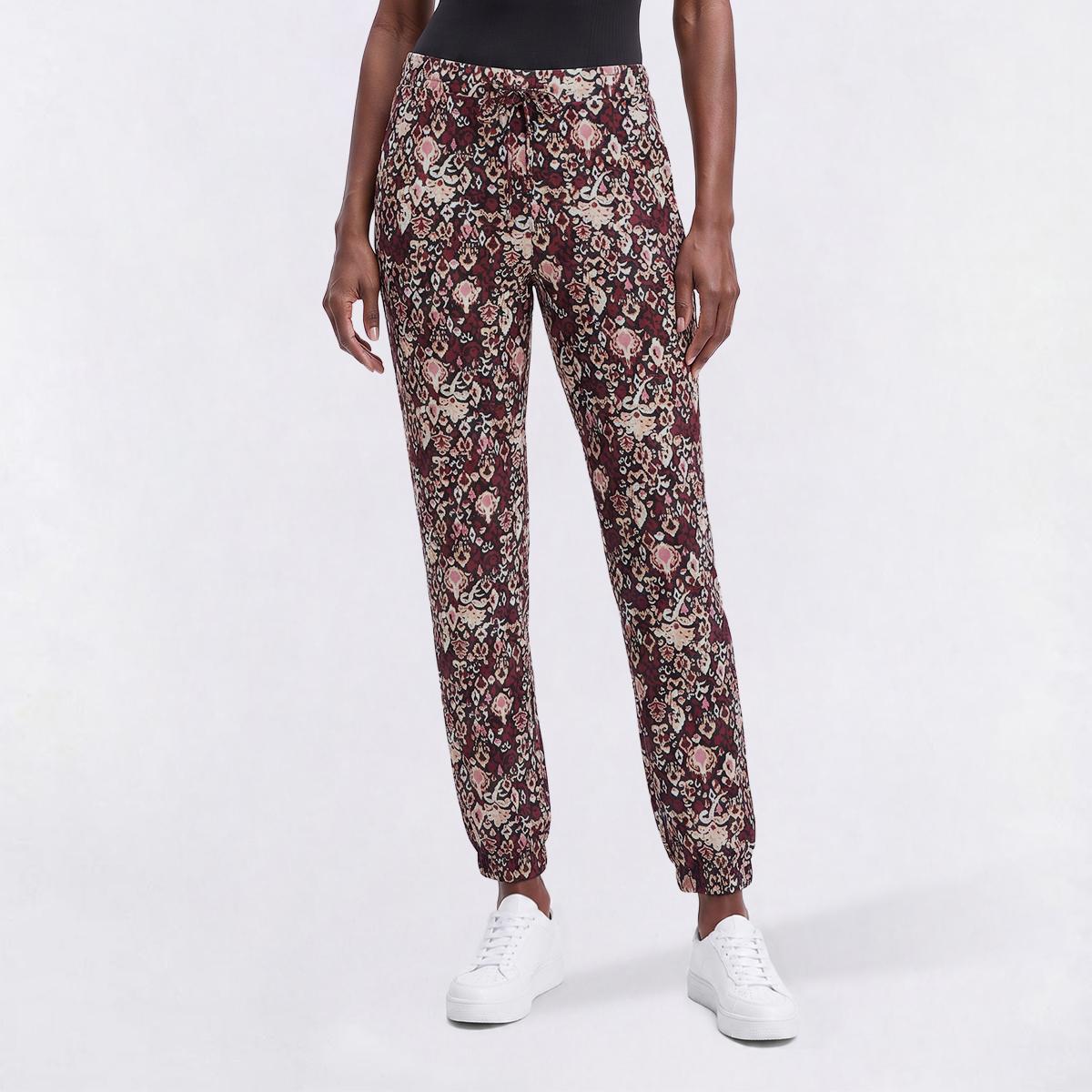 Womens Scarlet Love Ikat Drawstring Tie Jogger