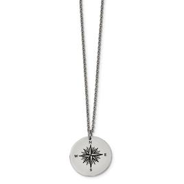 Mens Gentlemen's Classics(tm) Those Who Wander Compass Necklace