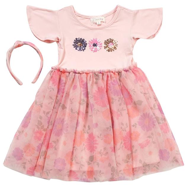 Girls (4-6x) BTween® Flutter Sleeve Floral Tutu Dress