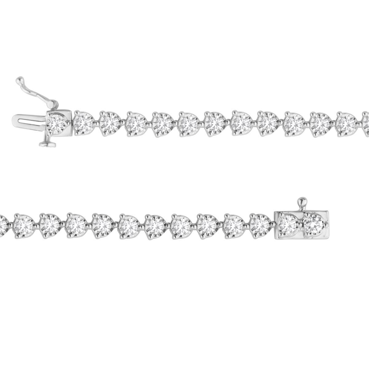 Nova Star® White Gold 3 1/4ctw. Lab Grown Diamond Tennis Bracelet