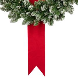 Northlight Seasonal Pre-Lit Flocked Wreaths on Ribbon - Set of 3