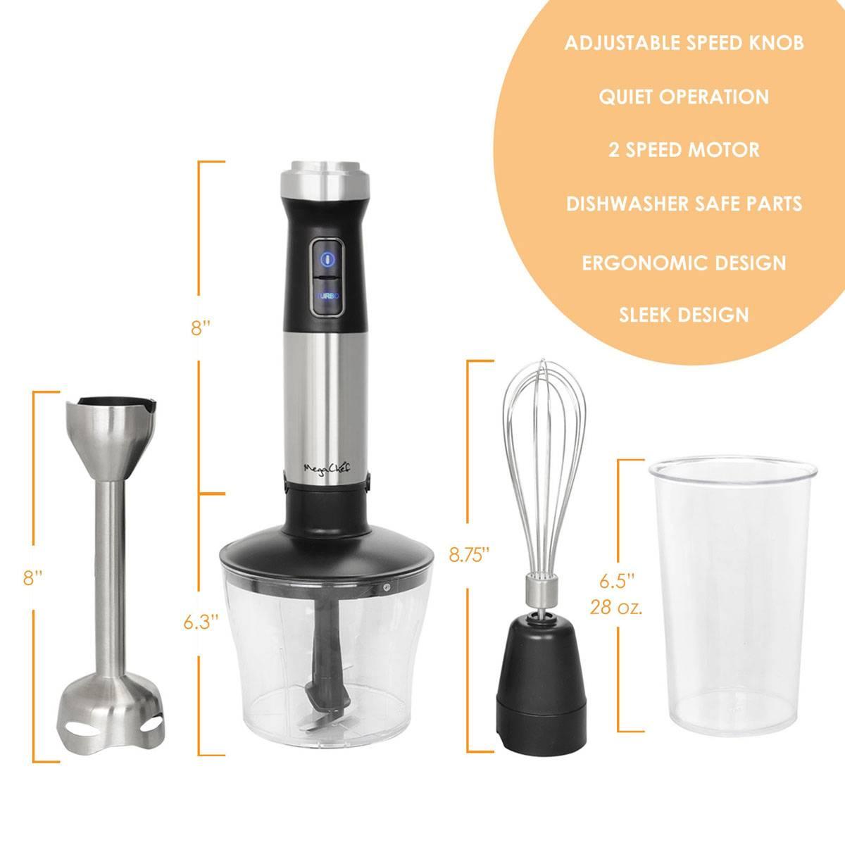 MegaChef 4-in-1 Multipurpose Immersion Hand Blender