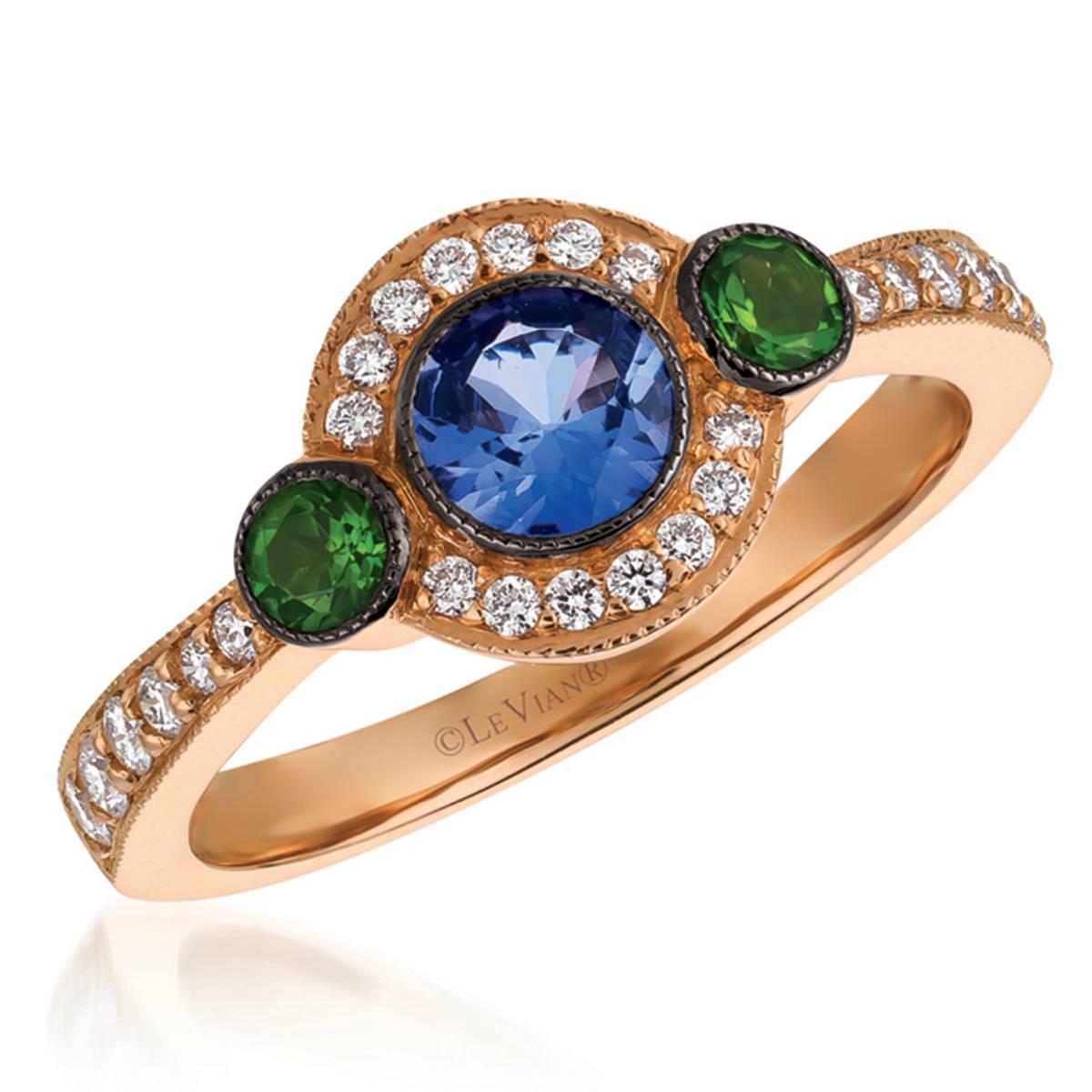 Le Vian(R) Blueberry Tanzanite(R) Pistachio Diopside(R) Ring