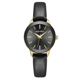 Womens Ellen Tracy Gold-Tone Metal Bezel Strap Watch - ET5462GD