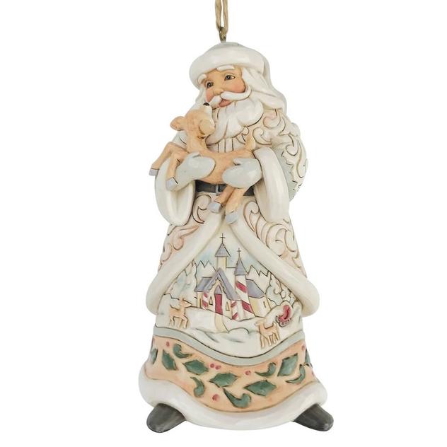 Jim Shore Woodland Santa Holding Fawn Ornament