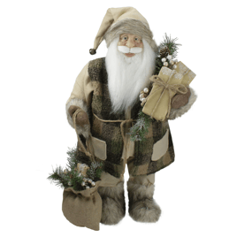Northlight 24in. Beige Santa Claus with Gifts Christmas Figure