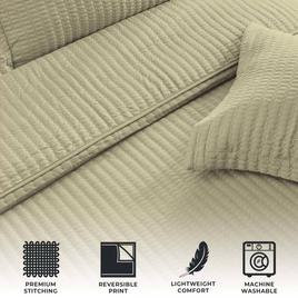 FreshFolds 3pc. Premium Solid Microfiber Quilt Set