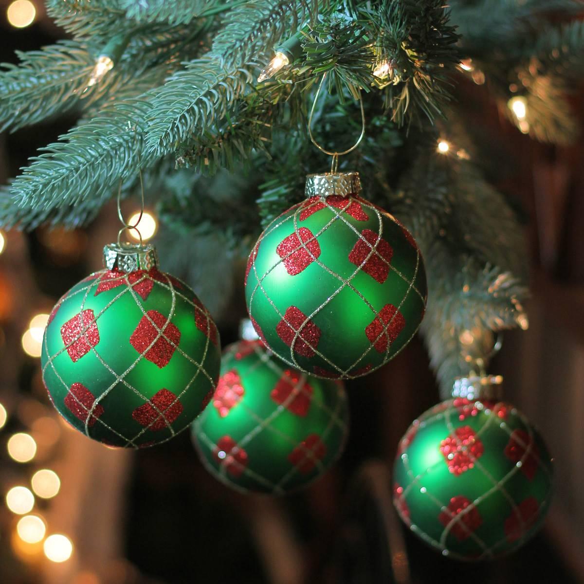 Northlight Seasonal 4ct. Argyle Christmas Ball Ornaments