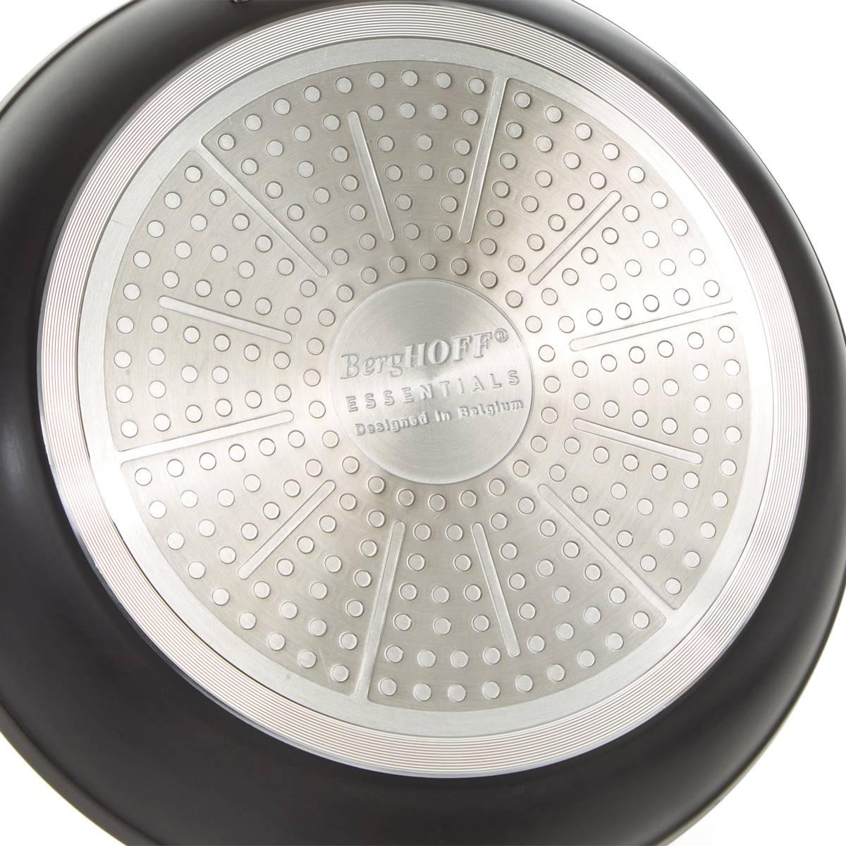 BergHOFF Essentials Hard Anodized 11in. Deep Skillet w/ Glass Lid