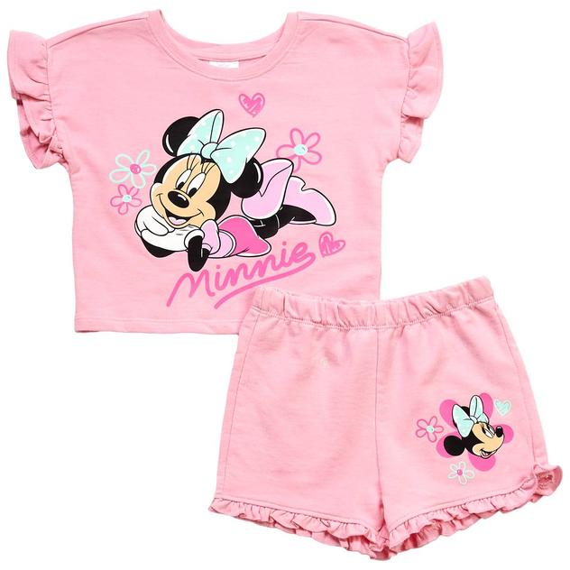 Toddler Girl Disney Minnie Hearts Shorts Set