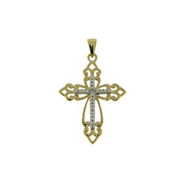 Accents by Gianni Argento Diamond Accent Plateded Cross Pendant