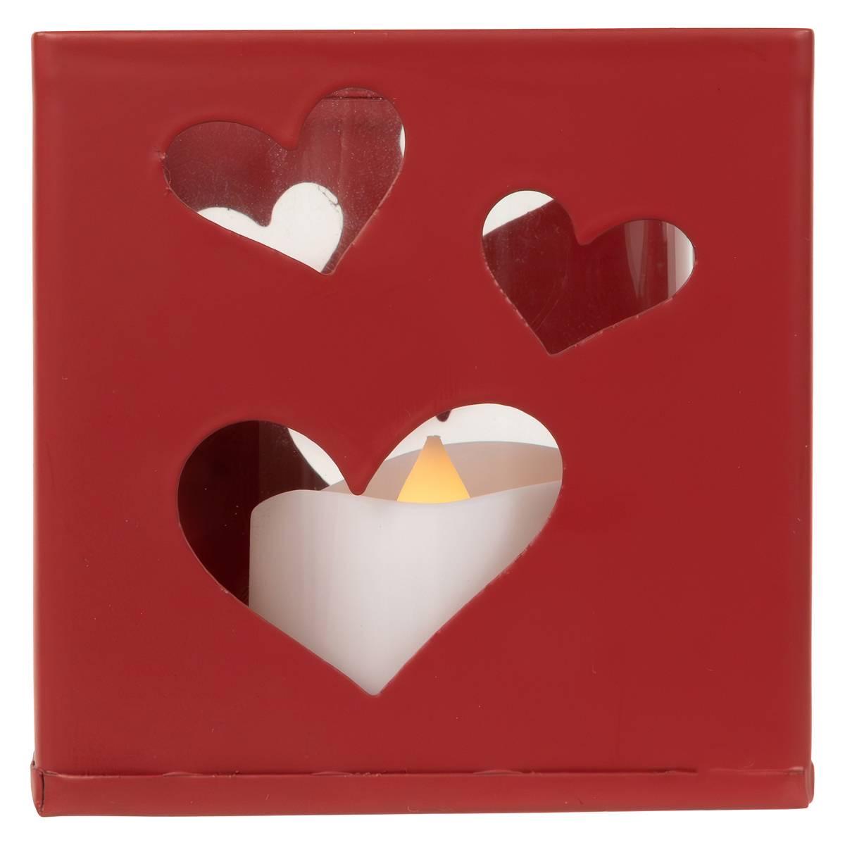 Northlight Seasonal Valentine''s Day Red Candle Holders - Set of 4
