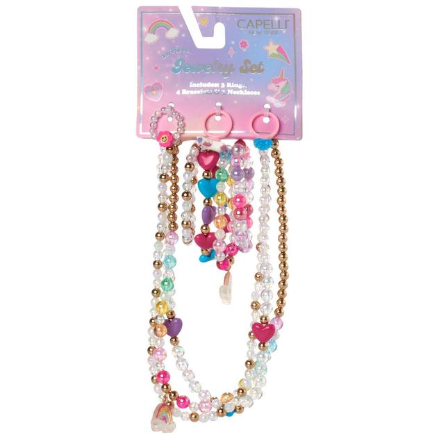 Girls Capelli® New York 10pc. Hearts/Rainbow Jewelry Set