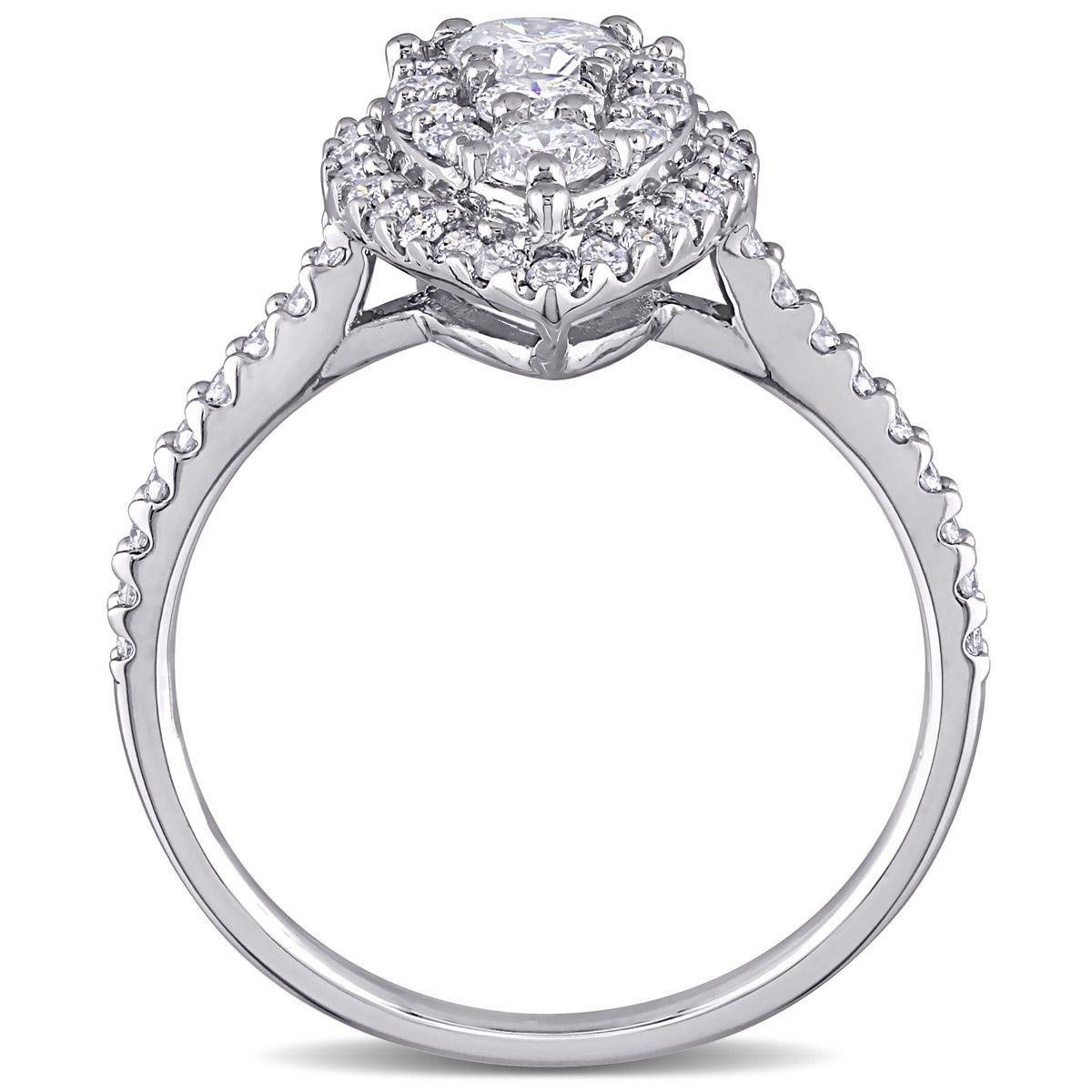 Diamond Classics™ 10kt. White Gold 1ctw. Diamond Pear Ring