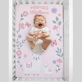 Little Love by NoJo Sweet Llamas Mini Crib Photo Sheet