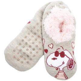 Womens Fuzzy Babba Snoopy Slipper Socks
